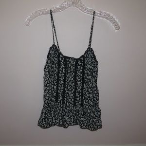 black and white floral tank top